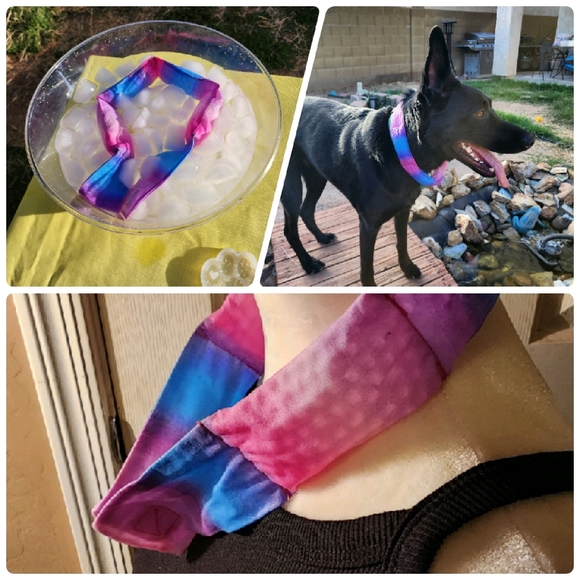 Hand Crafted Other - Reusable Neck Cooler Hand Crafted Bandana Non-Toxix Water Beads